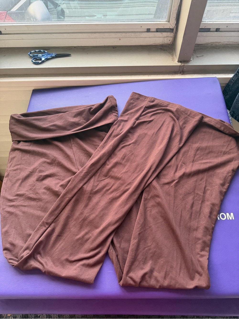 SHEIN Brown Fold-Over Waist Maxi Skirt